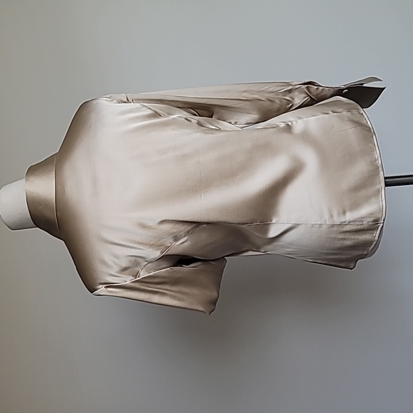 NWOT Vintage Ann Taylor Silk Blouse, Long Sleeve with French Cuff, Size 8 - Picture 10 of 15